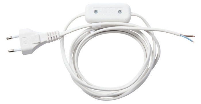 Ledning m/afbryder og stikprop 2 meter - Elworks